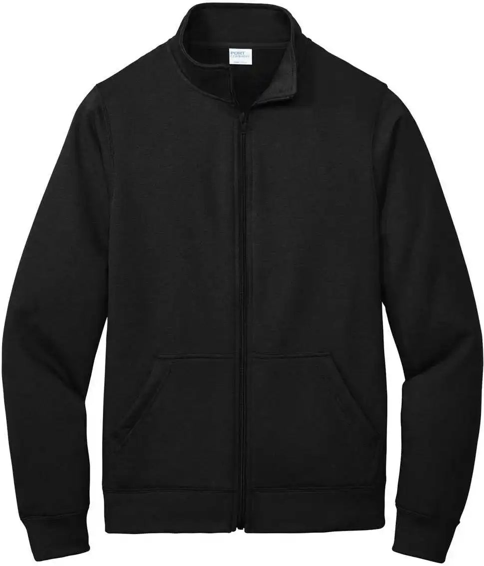Port &amp; Company Pc78fz Core Fleece Cadet Full Zip Sweatshirt Jet Black