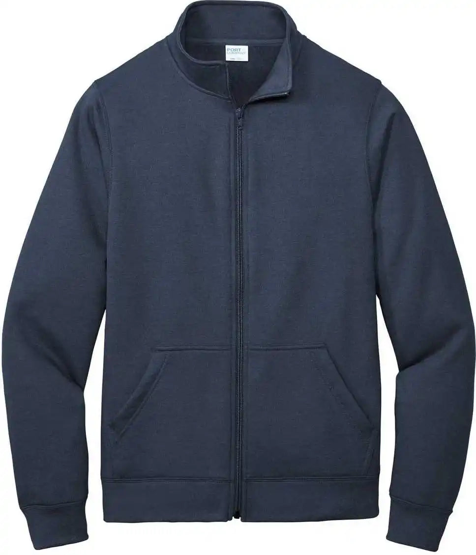 Port &amp; Company Pc78fz Core Fleece Cadet Full Zip Sweatshirt Navy