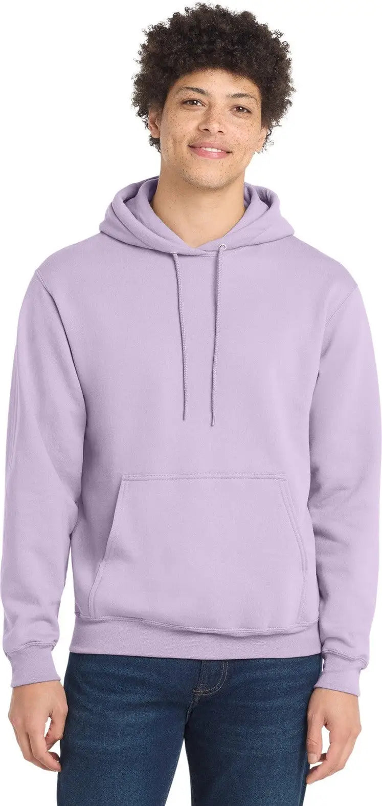 Port & Company Pc78h co Core Fleece Pullover Hooded Sweatshirt - Lavender - Adult s