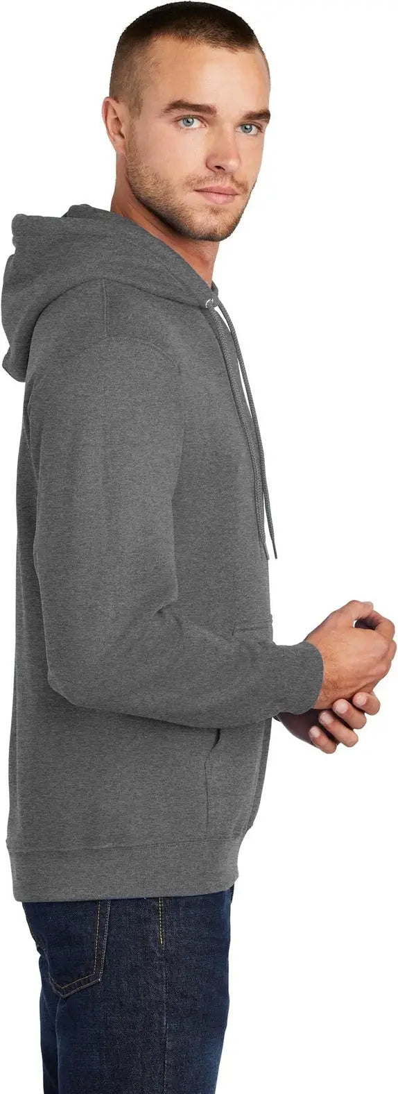 Port & Company Pc78h co Core Fleece Pullover Hooded Sweatshirt - Graphite Heather