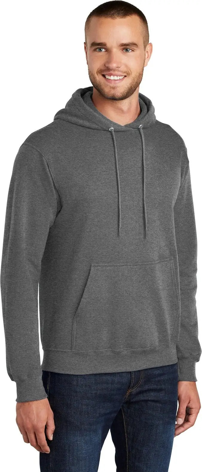 Port & Company Pc78h co Core Fleece Pullover Hooded Sweatshirt - Graphite Heather