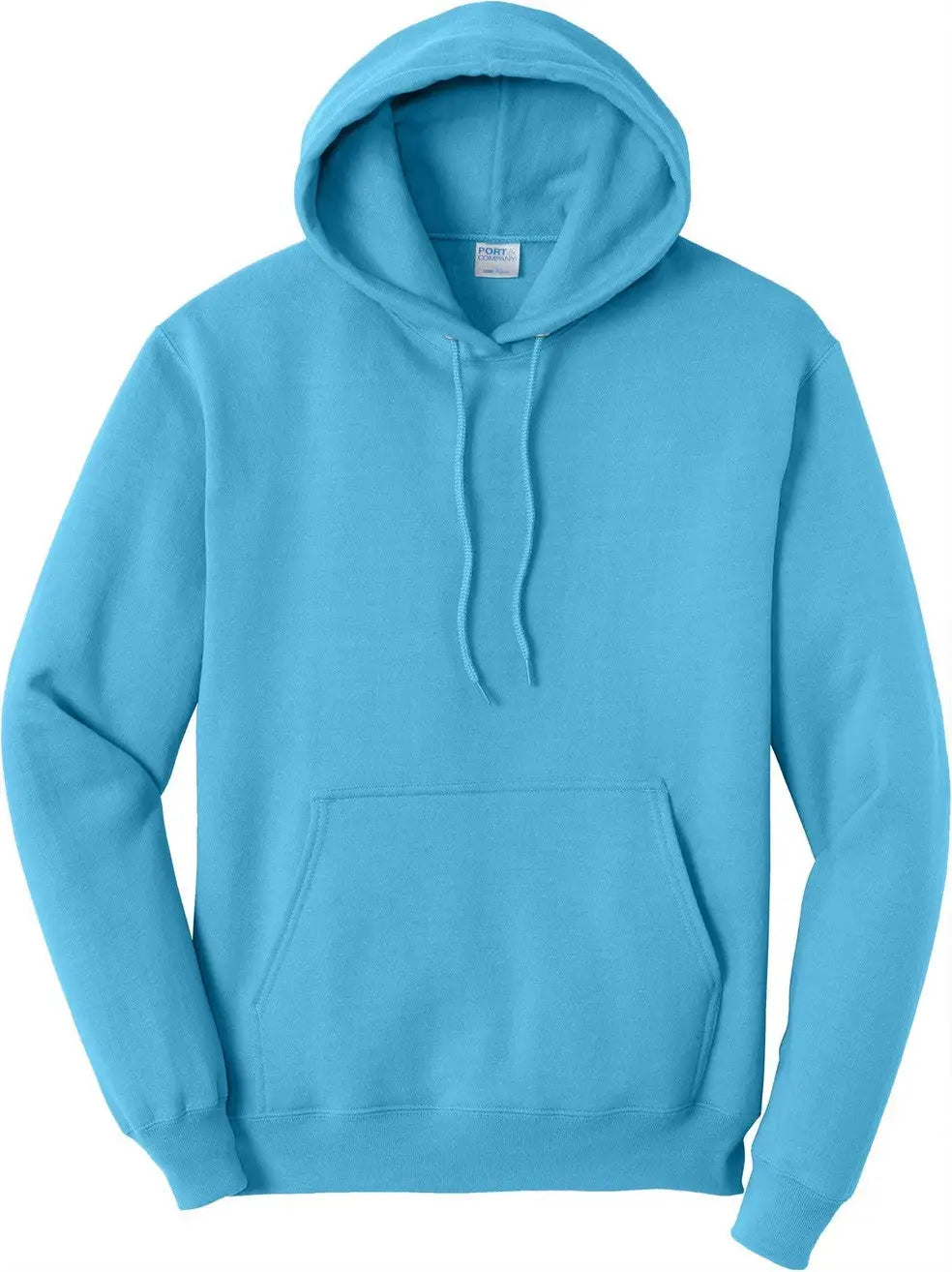 Port & Company Pc78h co Core Fleece Pullover Hooded Sweatshirt - Aquatic Blue