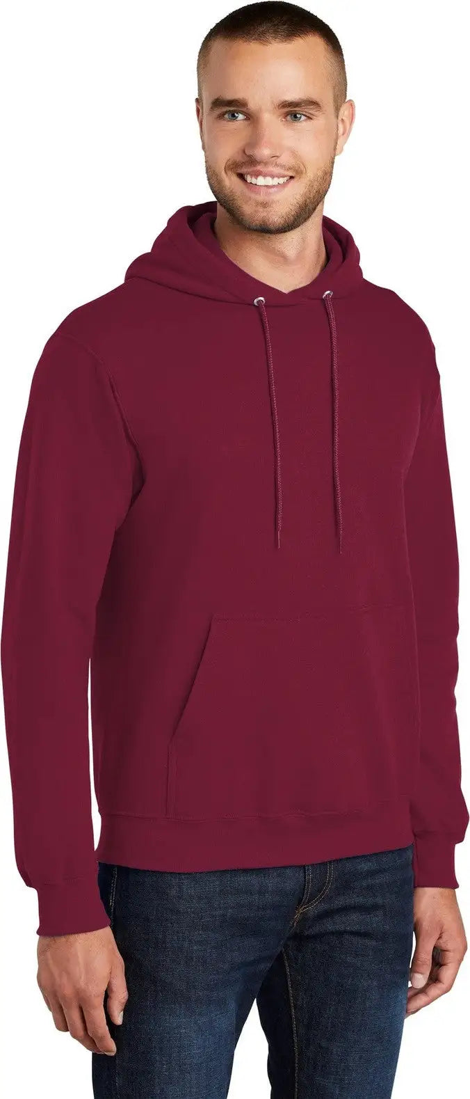 Port & Company Pc78h co Core Fleece Pullover Hooded Sweatshirt - Cardinal