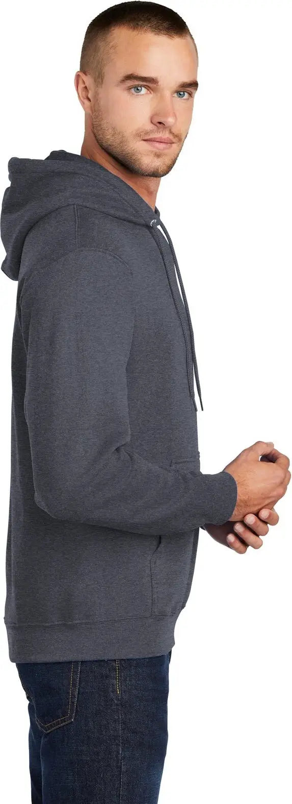 Port & Company Pc78h co Core Fleece Pullover Hooded Sweatshirt - Heather Navy