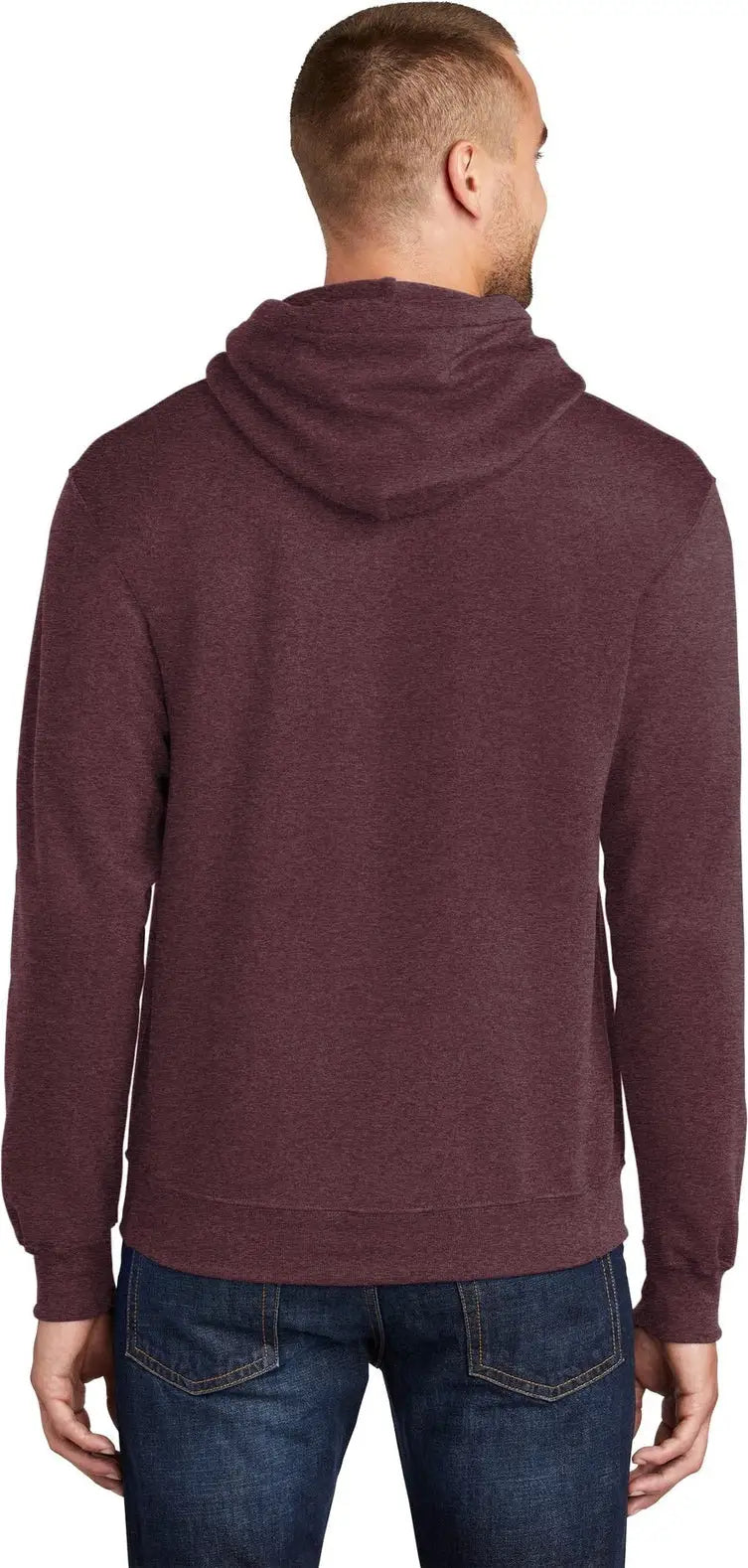 Port & Company Pc78h co Core Fleece Pullover Hooded Sweatshirt - Heather Athletic Maroon