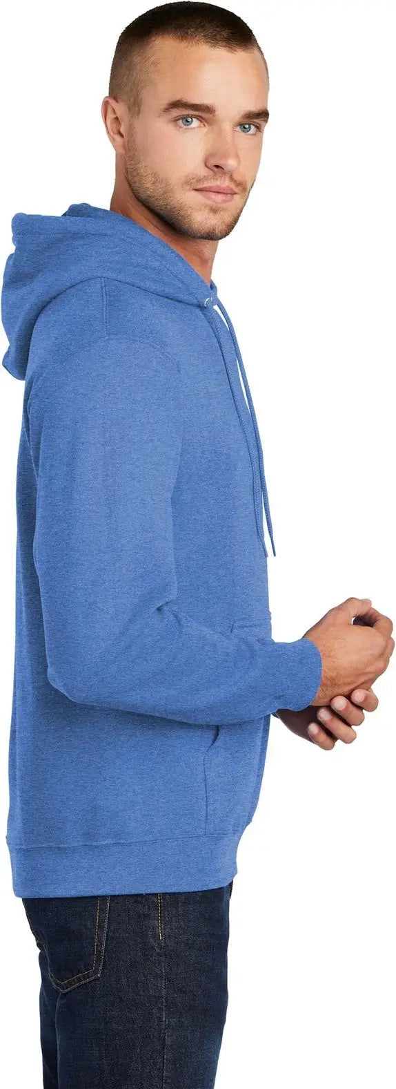 Port & Company Pc78h co Core Fleece Pullover Hooded Sweatshirt - Heather Royal