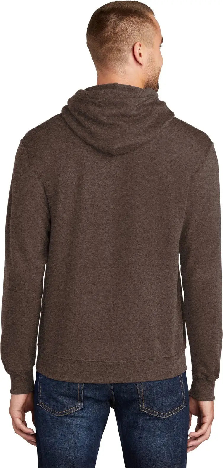 Port & Company Pc78h co Core Fleece Pullover Hooded Sweatshirt - Heather Dark Chocolate Brown