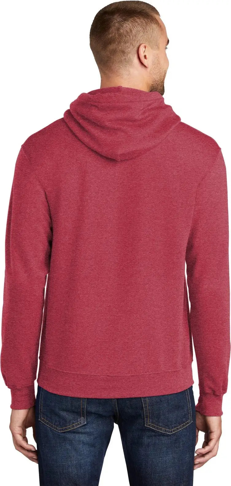 Port & Company Pc78h co Core Fleece Pullover Hooded Sweatshirt - Heather Red