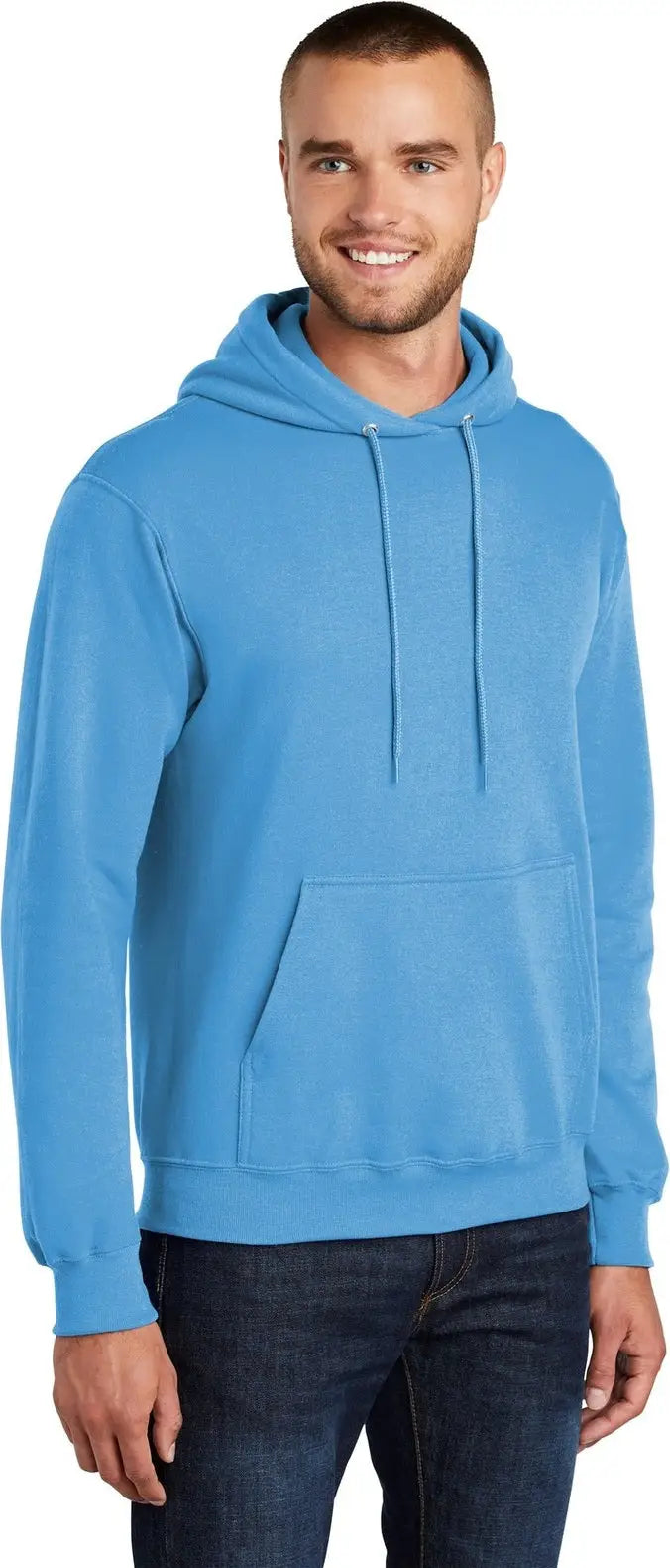 Port & Company Pc78h co Core Fleece Pullover Hooded Sweatshirt - Aquatic Blue