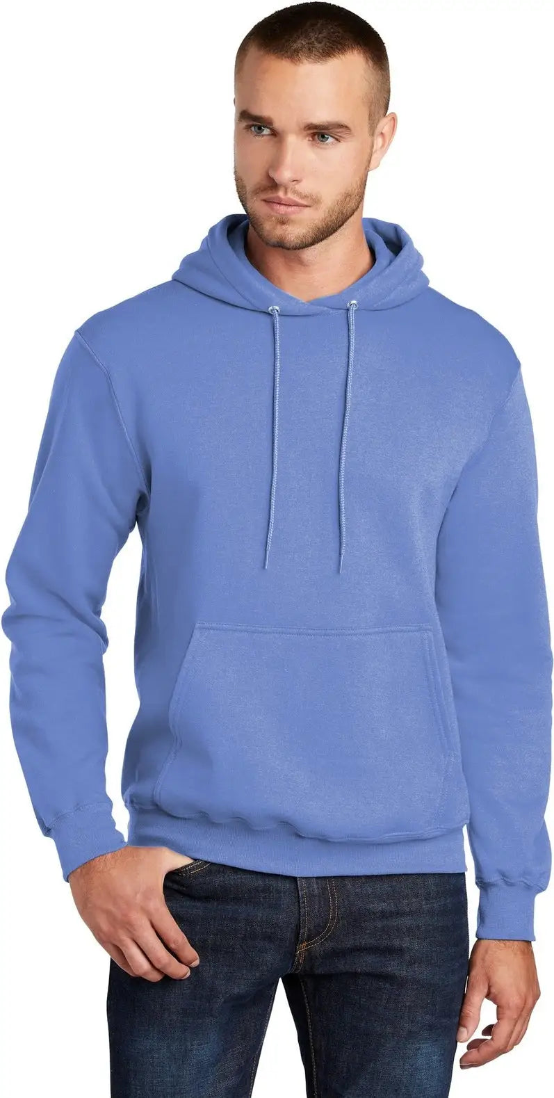 Port & Company Pc78h co Core Fleece Pullover Hooded Sweatshirt - Carolina Blue - Adult s