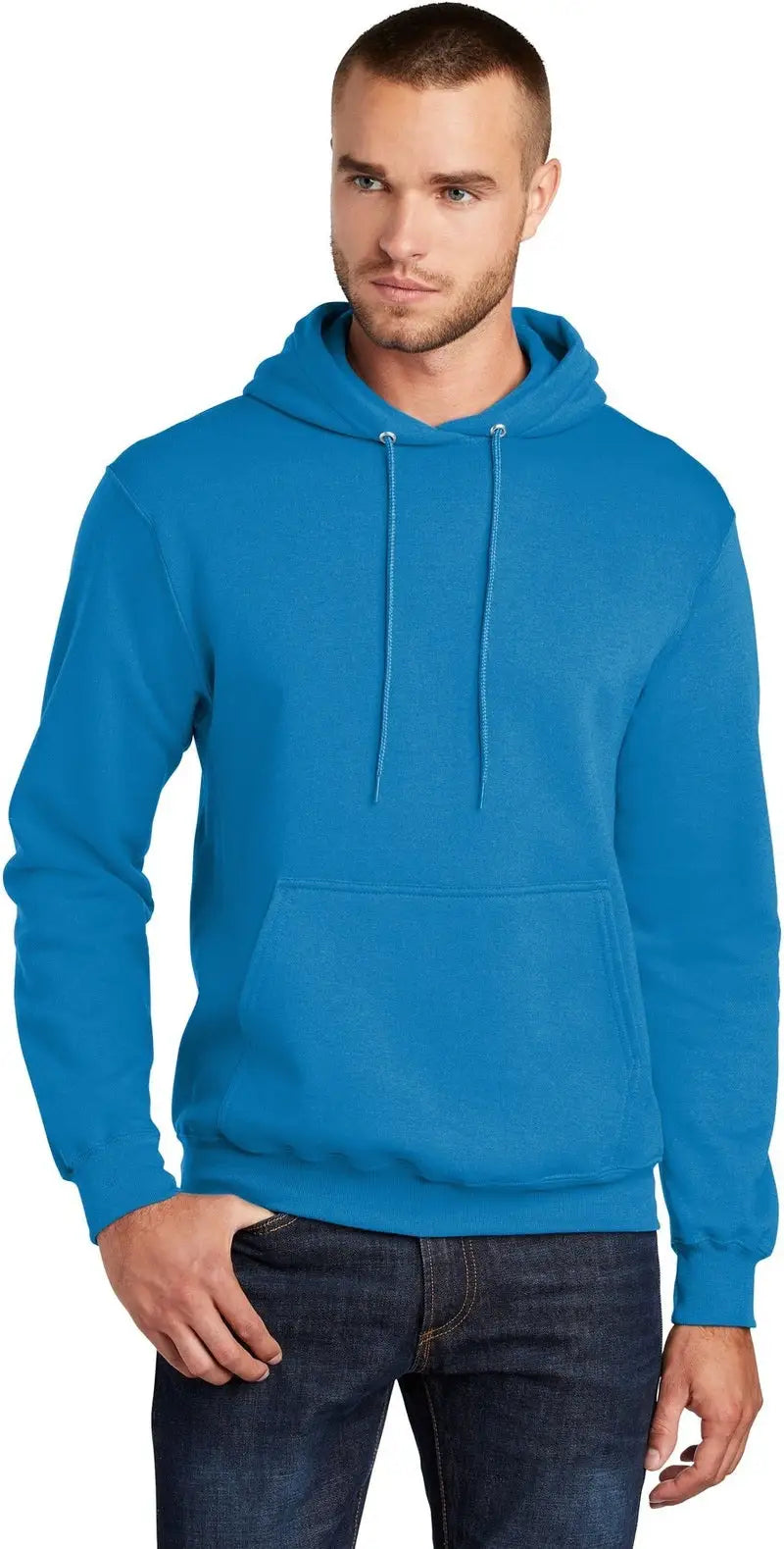 Port & Company Pc78h co Core Fleece Pullover Hooded Sweatshirt - Sapphire - Adult s