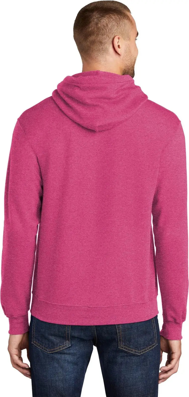 Port & Company Pc78h co Core Fleece Pullover Hooded Sweatshirt - Heather Sangria