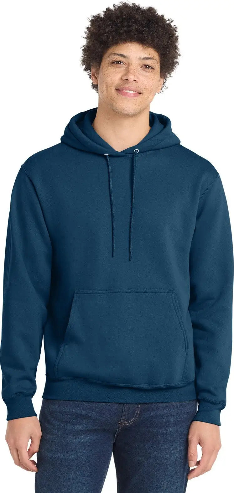 Port & Company Pc78h co Core Fleece Pullover Hooded Sweatshirt - Neptune Blue - Adult s