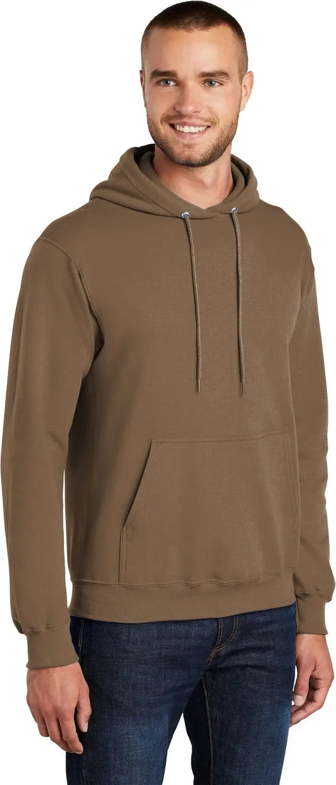Port & Company Pc78h co Core Fleece Pullover Hooded Sweatshirt - Woodland Brown