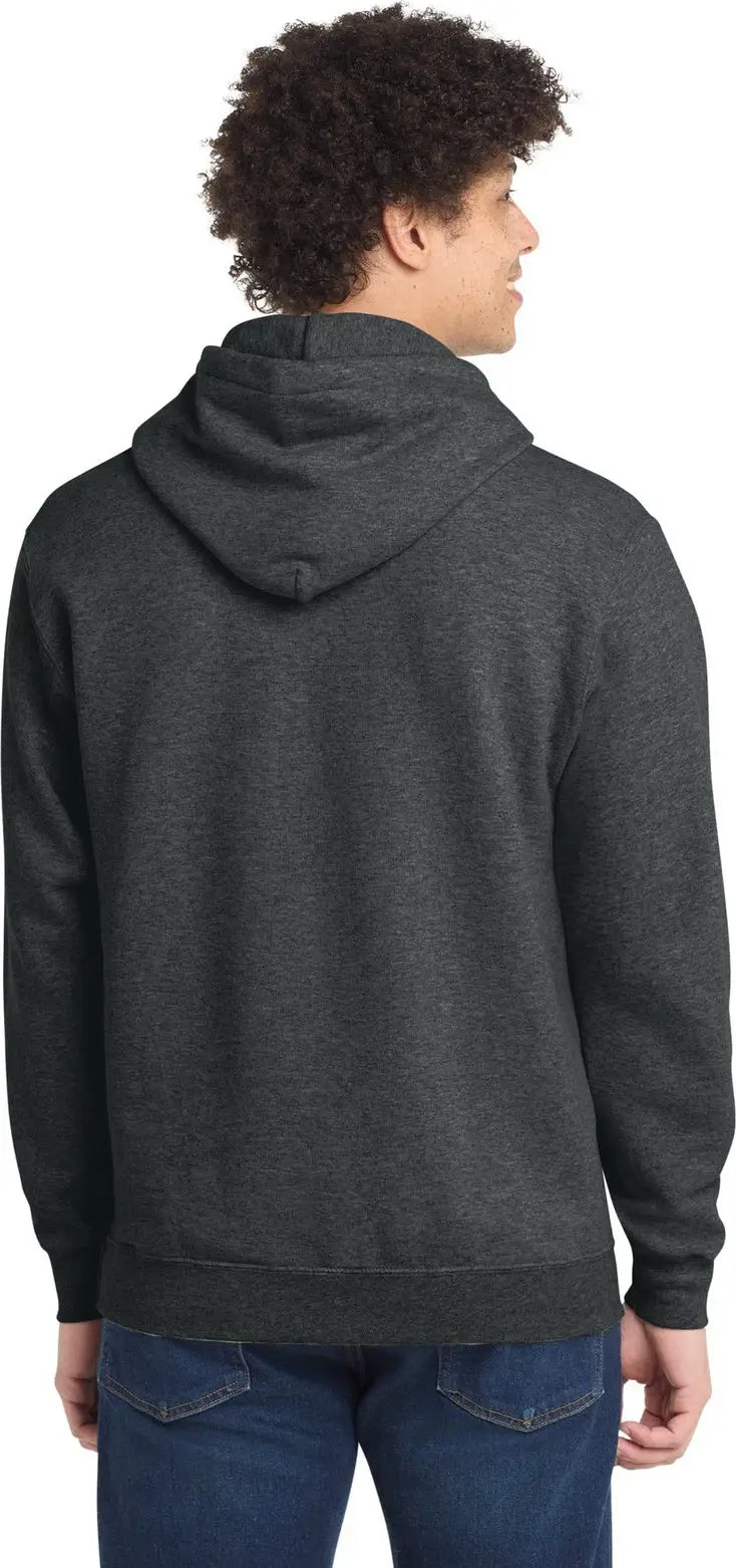 Port & Company Pc78h co Core Fleece Pullover Hooded Sweatshirt - Black Heather