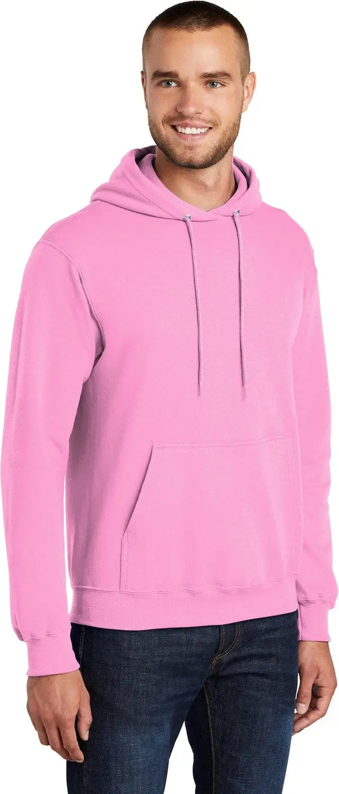 Port & Company Pc78h co Core Fleece Pullover Hooded Sweatshirt - Candy Pink