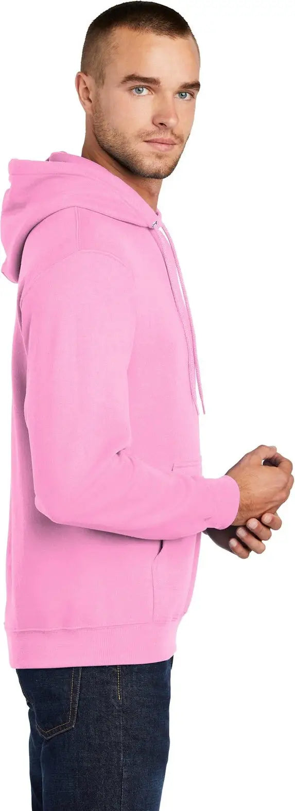 Port & Company Pc78h co Core Fleece Pullover Hooded Sweatshirt - Candy Pink