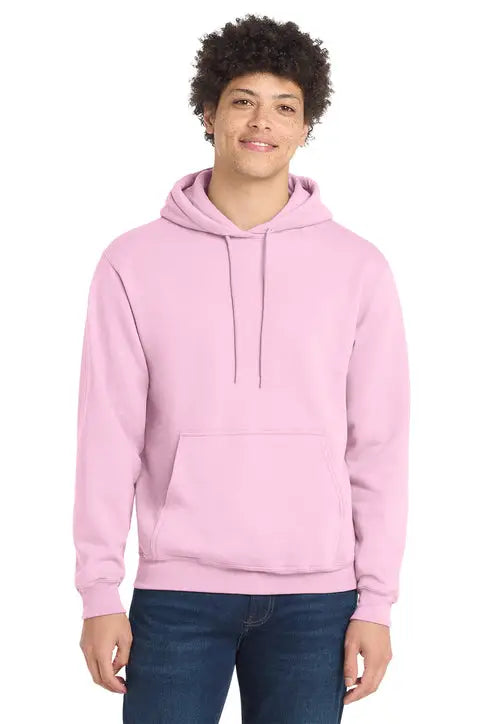 Port & Company Pc78h co Core Fleece Pullover Hooded Sweatshirt - Cherry Blossom - Adult s