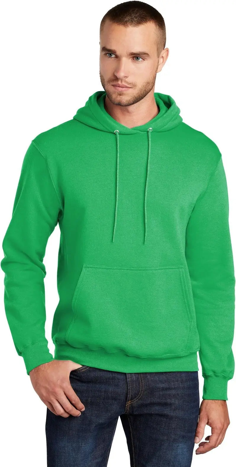 Port & Company Pc78h co Core Fleece Pullover Hooded Sweatshirt - Clover Green - Adult s