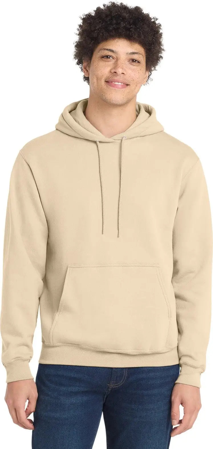 Port & Company Pc78h co Core Fleece Pullover Hooded Sweatshirt - Creme - Adult s