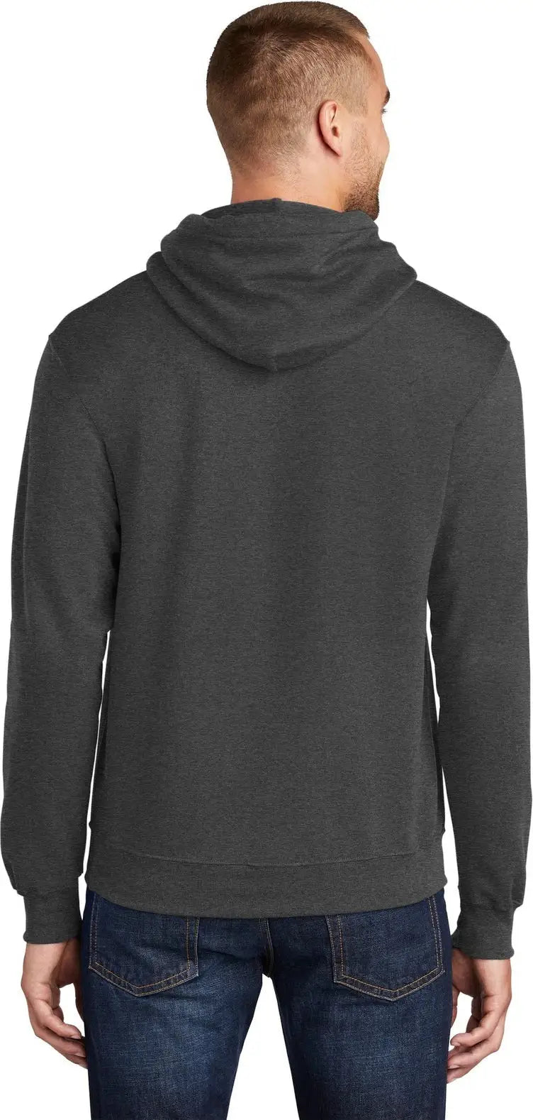 Port & Company Pc78h co Core Fleece Pullover Hooded Sweatshirt - Dark Heather Gray