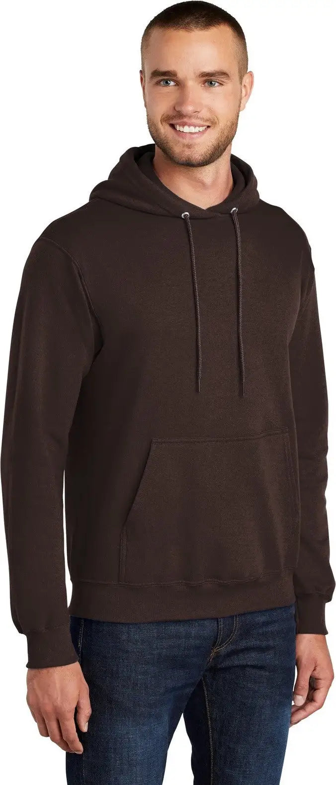 Port & Company Pc78h co Core Fleece Pullover Hooded Sweatshirt - Dark Chocolate Brown