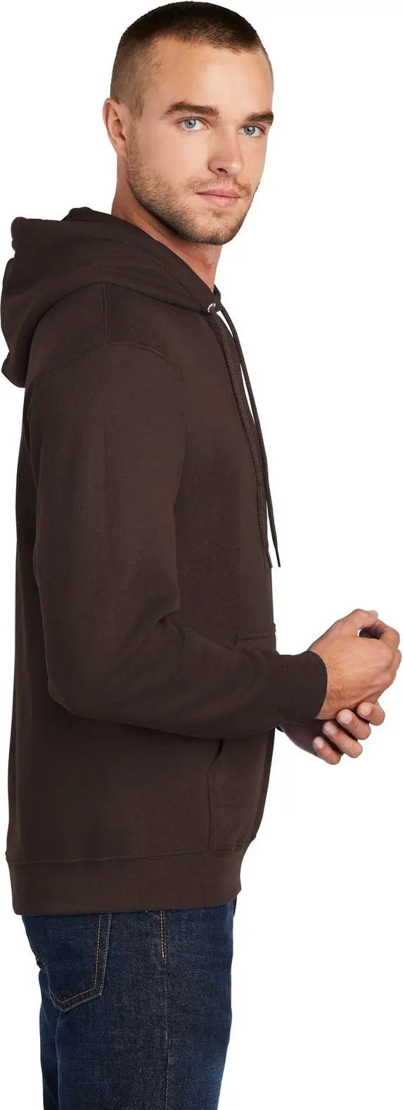 Port & Company Pc78h co Core Fleece Pullover Hooded Sweatshirt - Dark Chocolate Brown