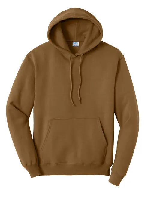 Port & Company Pc78h co Core Fleece Pullover Hooded Sweatshirt - Duck Brown