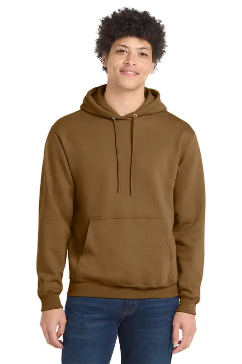 Port & Company Pc78h co Core Fleece Pullover Hooded Sweatshirt - Duck Brown - Adult s