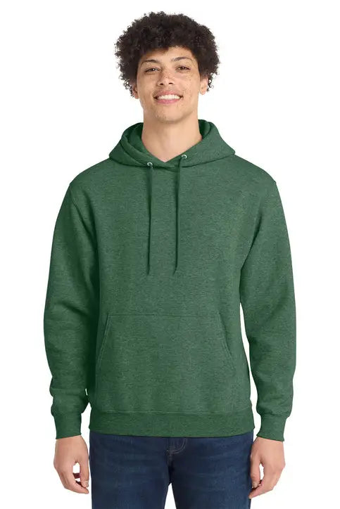 Port & Company Pc78h co Core Fleece Pullover Hooded Sweatshirt - Forest Green Heather - Adult s