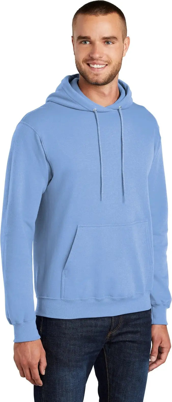 Port & Company Pc78h co Core Fleece Pullover Hooded Sweatshirt - Light Blue