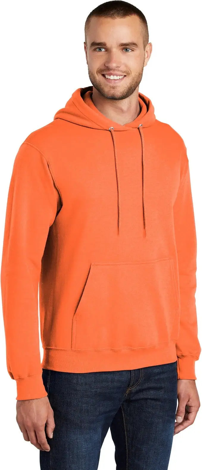 Port & Company Pc78h co Core Fleece Pullover Hooded Sweatshirt - Neon Orange