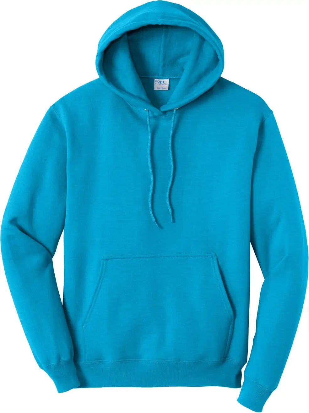 Port & Company Pc78h co Core Fleece Pullover Hooded Sweatshirt - Neon Blue