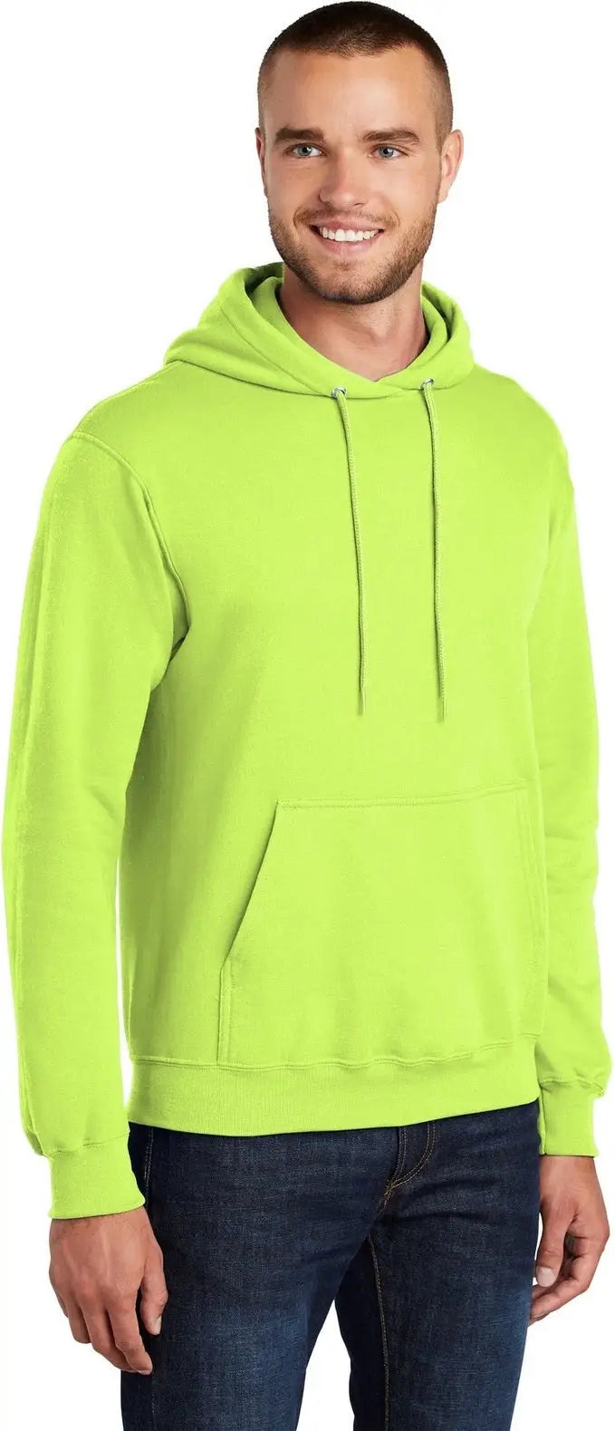 Port & Company Pc78h co Core Fleece Pullover Hooded Sweatshirt - Neon Yellow