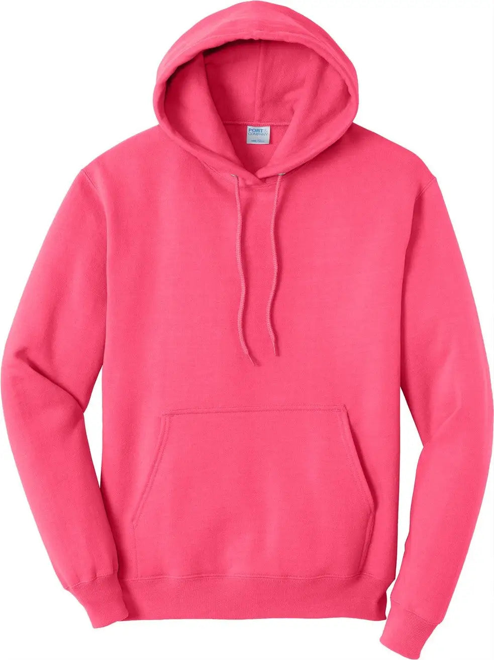 Port & Company Pc78h co Core Fleece Pullover Hooded Sweatshirt - Neon Pink