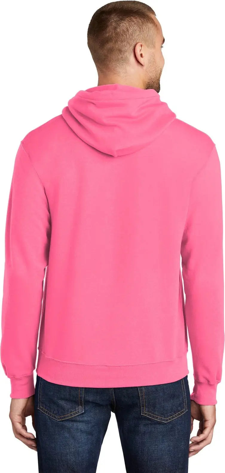 Port & Company Pc78h co Core Fleece Pullover Hooded Sweatshirt - Neon Pink