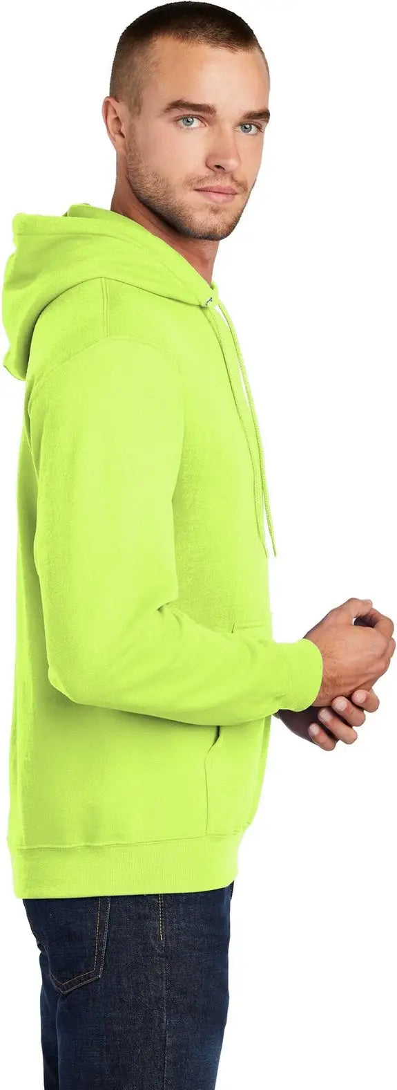 Port & Company Pc78h co Core Fleece Pullover Hooded Sweatshirt - Neon Yellow