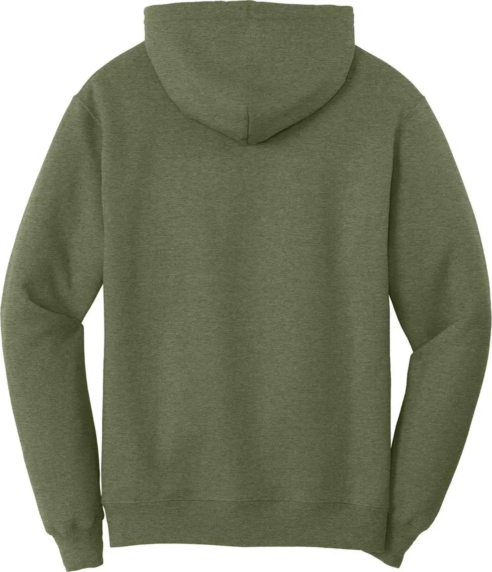 Port & Company Pc78h co Core Fleece Pullover Hooded Sweatshirt - Olive Drab Green Heather - Adult s