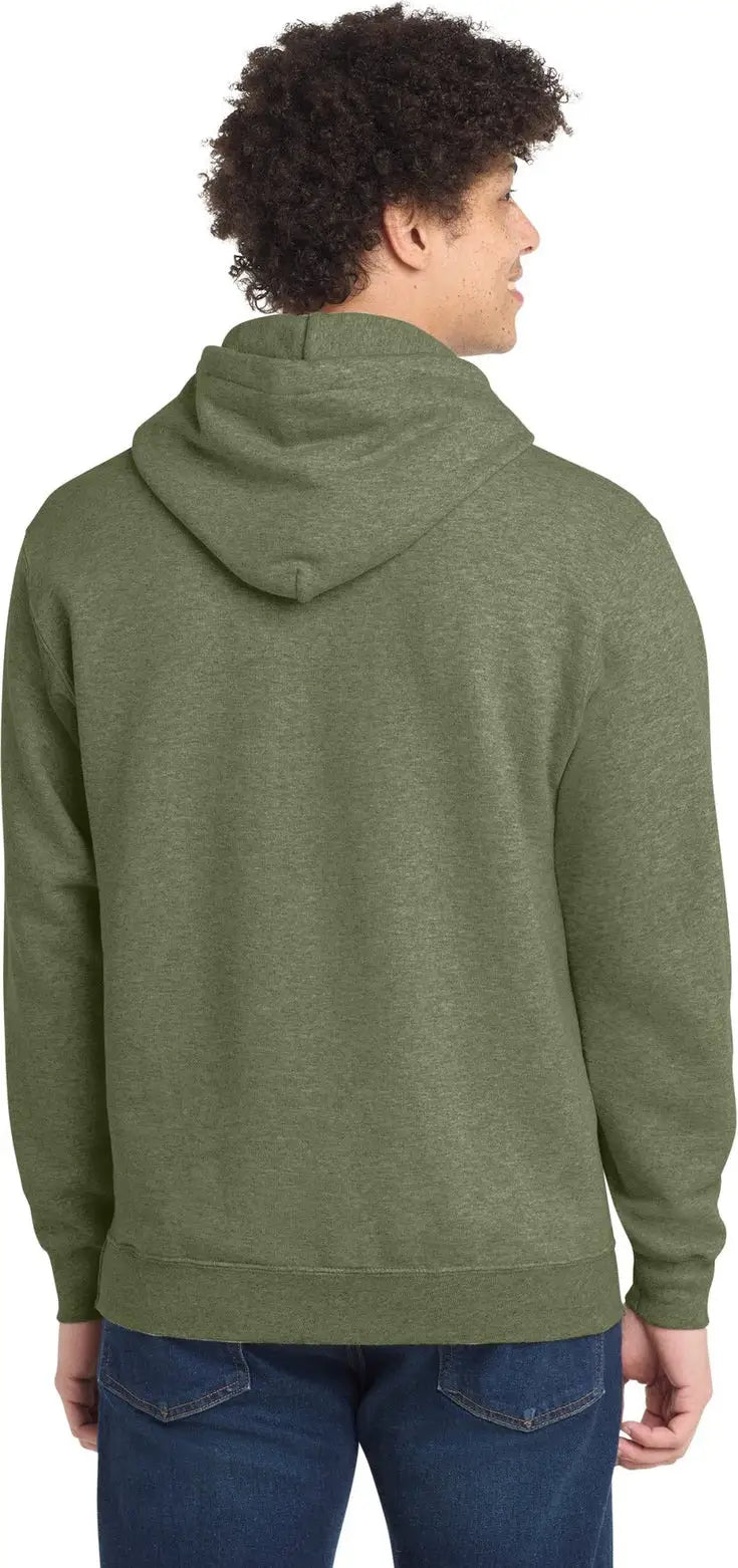 Port & Company Pc78h co Core Fleece Pullover Hooded Sweatshirt - Olive Drab Green Heather