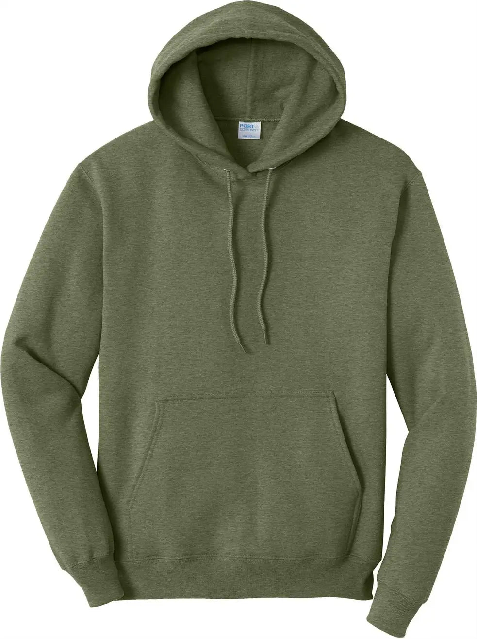 Port & Company Pc78h co Core Fleece Pullover Hooded Sweatshirt - Olive Drab Green Heather