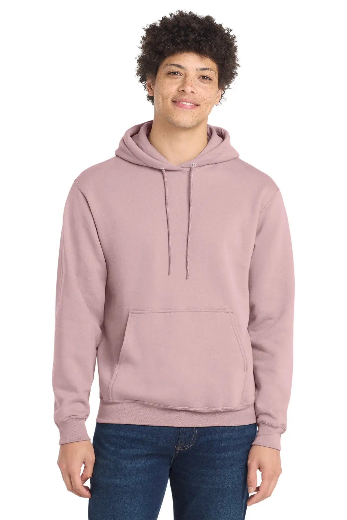 Port & Company Pc78h co Core Fleece Pullover Hooded Sweatshirt - Pale Blush - Adult s