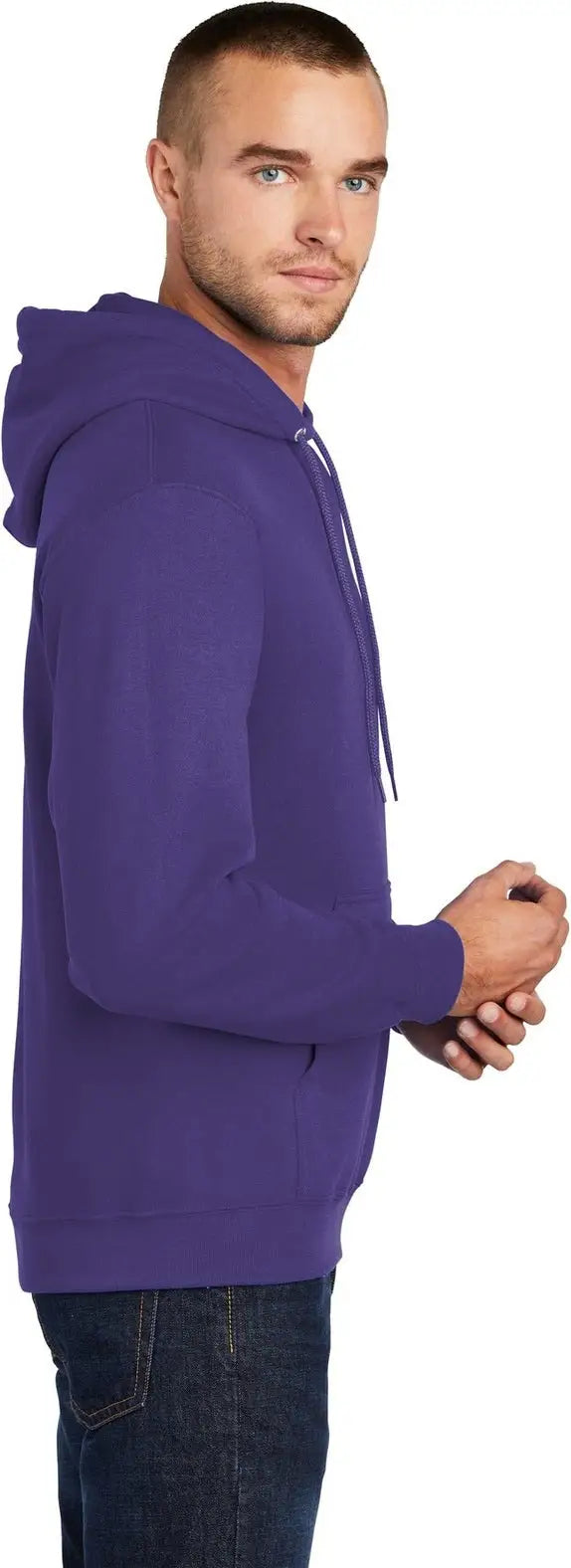 Port & Company Pc78h co Core Fleece Pullover Hooded Sweatshirt - Purple