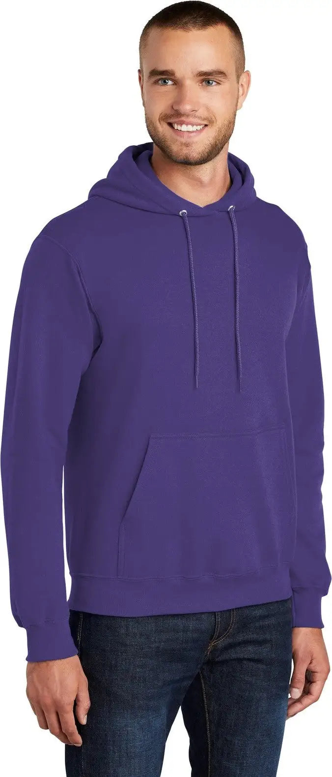 Port & Company Pc78h co Core Fleece Pullover Hooded Sweatshirt - Purple
