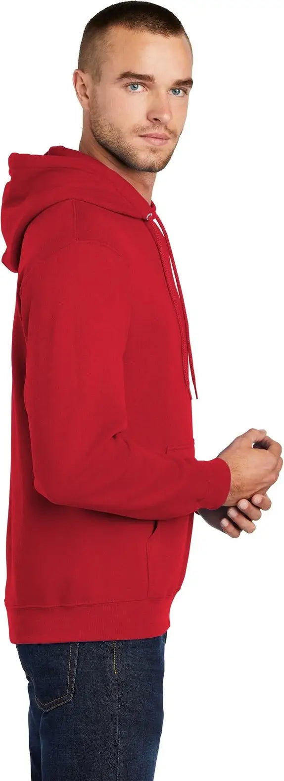 Port & Company Pc78h co Core Fleece Pullover Hooded Sweatshirt - Red
