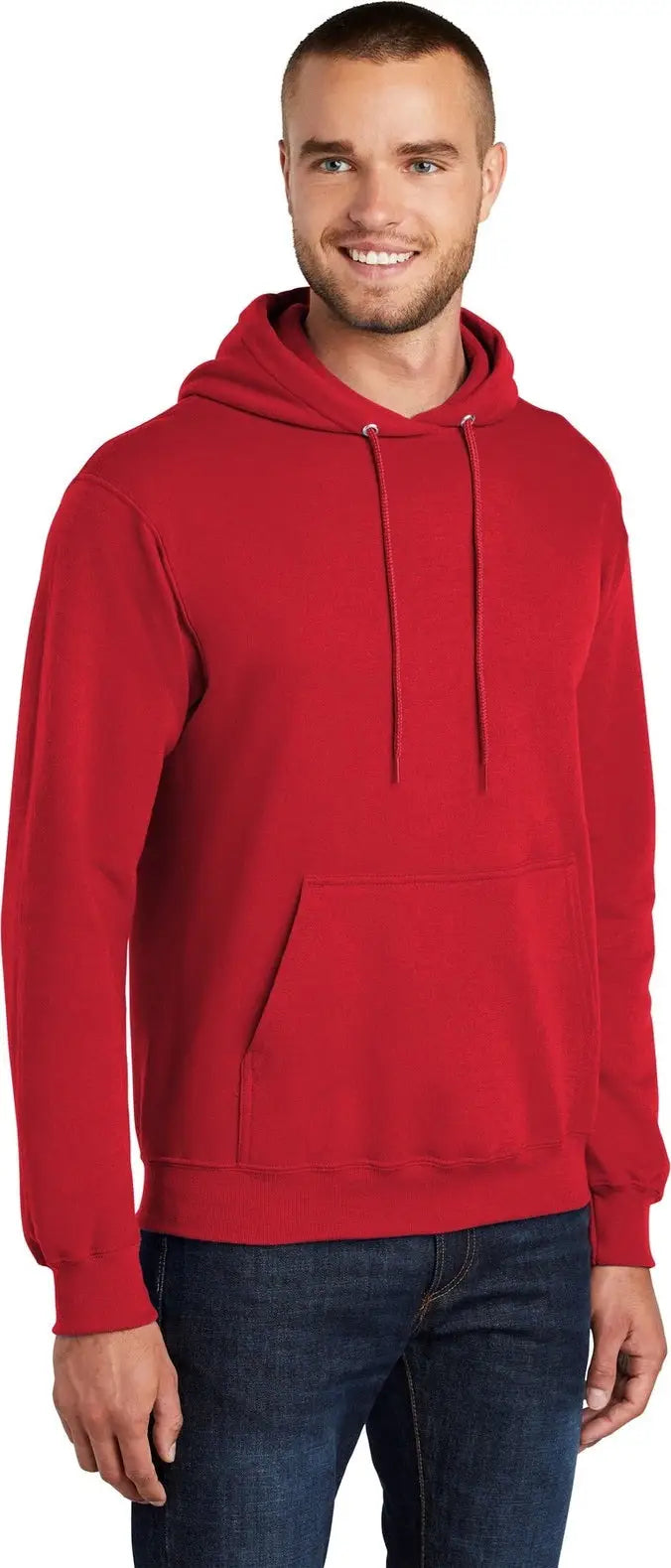 Port & Company Pc78h co Core Fleece Pullover Hooded Sweatshirt - Red