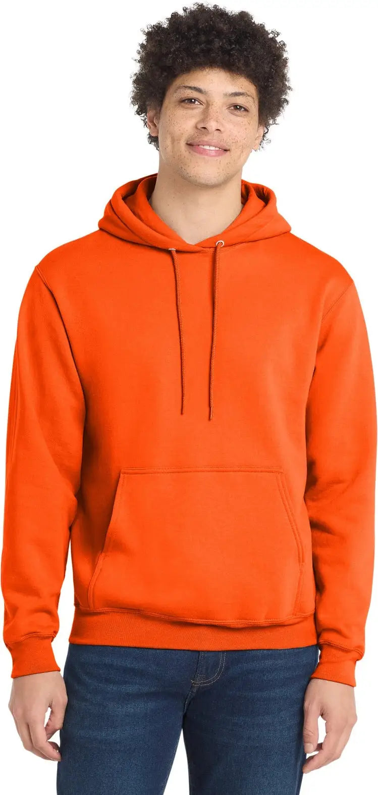 Port & Company Pc78h co Core Fleece Pullover Hooded Sweatshirt - S. Orange - Adult s