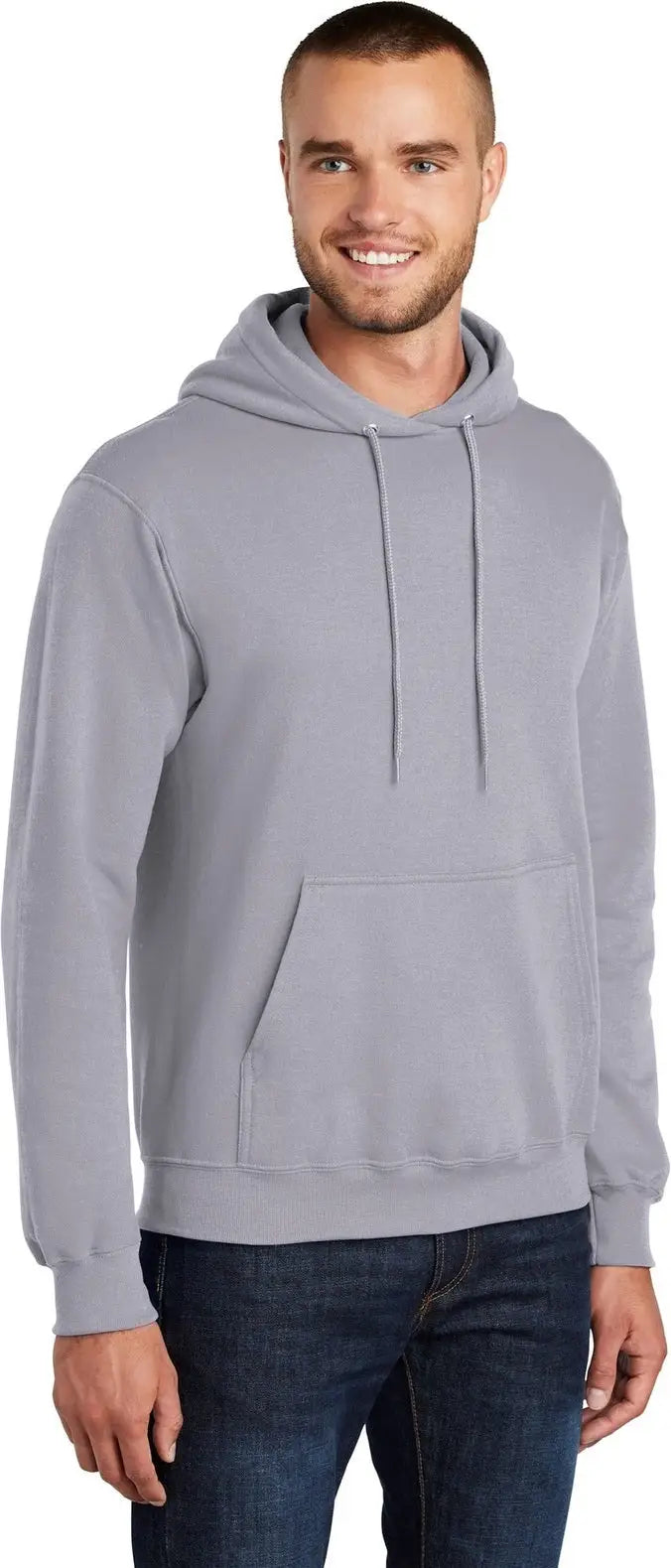 Port & Company Pc78h co Core Fleece Pullover Hooded Sweatshirt - Silver