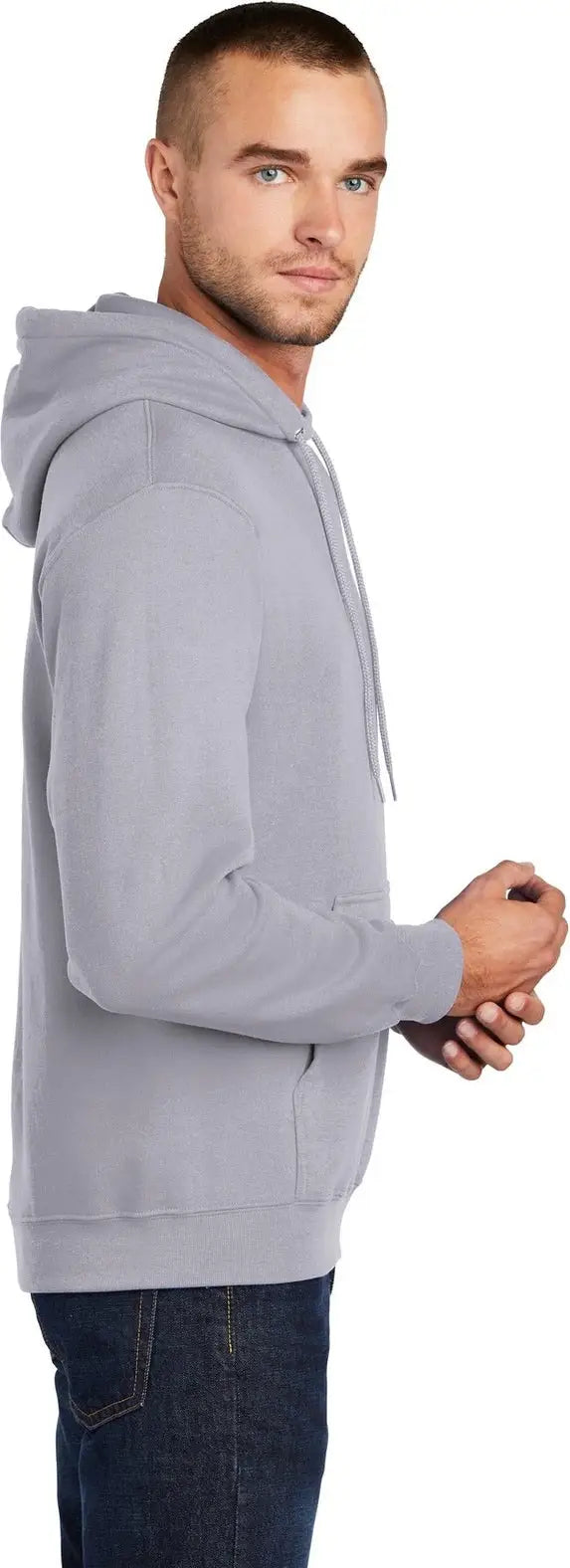 Port & Company Pc78h co Core Fleece Pullover Hooded Sweatshirt - Silver
