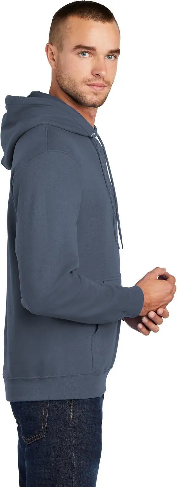 Port & Company Pc78h co Core Fleece Pullover Hooded Sweatshirt - Steel Blue