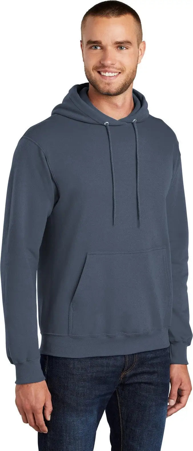 Port & Company Pc78h co Core Fleece Pullover Hooded Sweatshirt - Steel Blue